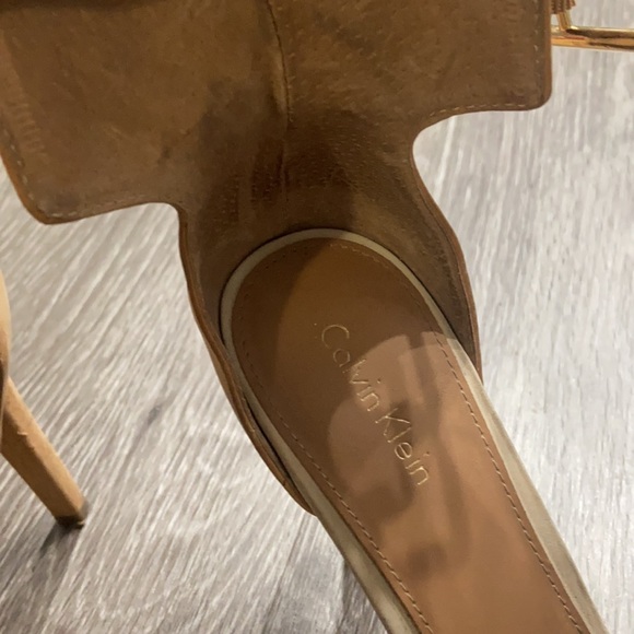 Neutral Open Toe Calvin Klein Heels - Picture 5 of 9